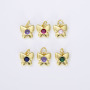 CZ8298 Dainty Tiny Mini Small Clear CZ Diamond Butterflies Charm,Tiny Minimal Zircon Cubic Zirconia Butterfly Charm Pendant