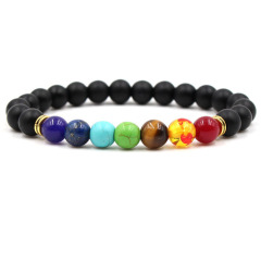 BN1068  Natural stone Seven Chakra gemstone 7 Chakra Crystal Yoga Mala Wrist Bracelets for women
