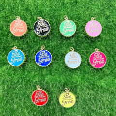 JS1592 18k Gold Plated brass metal enamel be free caps charms Pendant JS1592 18k Gold Plated brass metal enamel be free caps charms Pendant