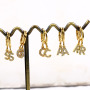 EC1619 Mini Gold Plated Cubic Zirconia CZ Micro Pave Initial Letter Huggie Earring, Diamond Letter Alphabet Huggies