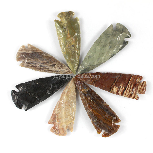 JF6916 Fashion Large Hand Carved Jasper Stone Arrowheads,Arrowhead pendant,Arrow Head Charms