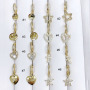 EC1729 2021 Womans Fashion Gold Plated Clear CZ Micro Pave Smiley Pearl Heart Cross Dangle Charm Huggie Earrings