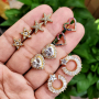 EC1441 Chic Dainty Clear Diamond CZ Micro Pave Star Square Balloon Puppy Butterfly Smiley Stud Earrings