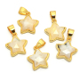 JF7301  New Dainty Faceted Natural Semiprecious Stone Round Pendants,Gold Bezel Faceted Gem Coin Pendant