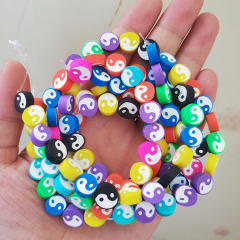 CC1883 Colorful Clay Jewelry Supplies Rainbow Polymer Clay Yin Yang Zen Jewelry Supplies Spacer Beads CC1883 Colorful Clay Jewelry Supplies Rainbow Polymer Clay Yin Yang Zen Jewelry Supplies Spacer Beads