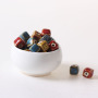 CC1822 Vintage Square Ceramic Beads, Handmade Pottery, Porcelain Beads for Jewellery Making