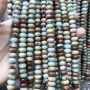 SM3133  Snakeskin Jasper Rondelle Beads, African Opal Imperssion Stone Abacus Beads