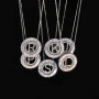NZ1003S Silver Cubic Zirconia Diamond CZ 26 Alphabet Letter Charm Pendant Necklaces A-Z Zircon Initial jewelry for Women