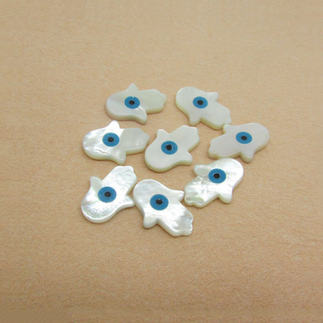 SP4117 Hot fashion New Blue Eye Hamsa Hand beads,MOP shell evileye Hamsa Hand beads