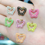 CZ8447 New Micro Pave CZ Enamel Rainbow Multicolor Butterfly Charm Pendants