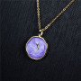 NM1233 Dainty Gold Enamel Heart Lightning Bolt Star Moon Medallion Coin Chain Necklace