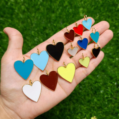 JS1540 Hot Sale 18KGold Plated Colorful Enamel Neon Heart Charm Pendants for Necklace Earring Making Supplies JS1540 Hot Sale 18KGold Plated Colorful Enamel Neon Heart Charm Pendants for Necklace Earring Making Supplies