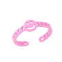 RA1022 Neon Enamel Rainbow Colored  Brass Metal smile Stackable Rings for Ladies