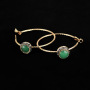 ER1016 Rhinestone Pave Gemstone Gold Hoop Earring for Women