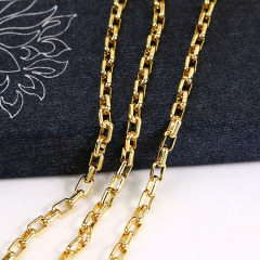 BCL1208 25m/roll Popular High Quality Unique Matte Gold plated Brass Link Jewelry Chains