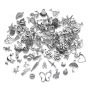 JF3801 Bulk Assorted Antique Silver Tone Alloy Metal Animal Heart Cross Feather Flower Charms for DIY Jewelry Making