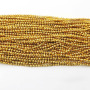 HB3017 2mm faceted round gemstone beads, Gold Golden Faceted Hematite Beads