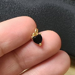 CZ8326 New Dainty Rainbow  Jewelry supplies minimal Mini CZ Pave Heart Charm,Small Diamond Cubic Zirconia Heart Charms