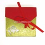 BP1024 Pretty bracelet bangle gift box with knot,red and gold jewelry box in square