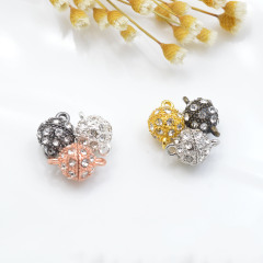 JF2030 Alloy Metal Round Ball Magnetic clasps,Crystal Pave Magnetic Clasps