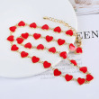 #12 heart necklace/red