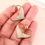 CZ8273 New Cubic Zirconia CZ Micro Pave Love Heart Pendant,Valentine's Day Jewelry supplies