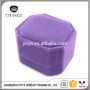 BP1023 Noble Purple Velvet Ring Box,Octagon Velvet Jewelry Package Gift Box In Hotsale