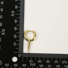 EC1676 Wholesale CZ Micro Pave rainbow Hoop Scissor Earrings,Huggie Hoop Hairdresser Earrings For Girls
