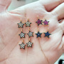 CZ8209 Chic mini CZ Zircon Micro Pave Star Charm Pendant for jewelry making mimimum zircon Jewelry Supplies