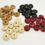 SB0693 100pcs/bag colourful wood flying saucer beads,multicolor wooden UFO Rondelle Disc Spacer beads
