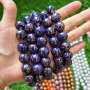 Blue Purple Pink Gilt Gold Porcelain Chinese Round Bead Vintage Shou Double Happiness & Longevity Beads Porcelain Round Beads ,