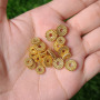 JS1393 Hotsale gold plated metal disc heishi spacer beads