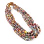 GP0902 Vintage Nepali Chevron Glass Rondelle Beads, Boho Jewelry Making Supply Boho Spacer Beads