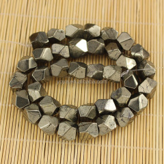 PB1120 Natural Golden iron Faceted Pyrite Nugget Cube beads,pyrite nugget freeform irregular beads