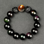 Pixiu Feng Shui Black Obsidian Wealth Bracelet Natural Tiger Eye Beads Lucky Feng Shui Bracelet