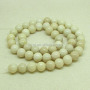 SB6222 Natural round cream fossil beads,creamy white river stone beads