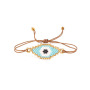 BG1007 Delicate Handmade Miyuki Seed Beaded Evil Evileye Eye Woven Charm Bracelet for Women