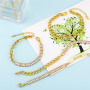 BC1386 18K Gold Plated Half Curb Chain Half CZ Cubic Zirconia Baguette Tennis Toggle Bracelets