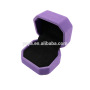 BP1023 Noble Purple Velvet Ring Box,Octagon Velvet Jewelry Package Gift Box In Hotsale