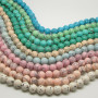TB0322 Wholesale spring colour synthetic turquoise stone round beads