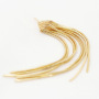 EM1114 High Quality Bohemia 18k cz paved tasssel earring 14k Gold Plated Brass Chain Fringe Tassel Earrings