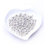 JS1239 4mm small silver rose gold gunmetal plated solid brass metal round ball beads