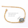 BS4031 Non Tarnish IP gold plated stainless steel initial letter bracelet