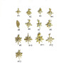 CZ8502 Small Little Tiny Gold CZ Micro Paved North Star Charm Pendants for Bracelet Earring Jewelry making