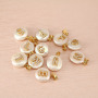 CZ7979 Dainty Natural Freshwater Pearl Charm Pendant with CZ Micro Pave Initial alphabet letter charms Pendants