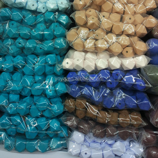 GP0870 Matte acrylic Hexagonal Beads Geometric acrylic Beads,Faceted Acrylic Nugget Beads