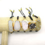 BRH1380 Gold Plated Agate Druzy Macrame Bracelet,druzy braided bracelet