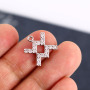 CZ7987 High quality Mini CZ Micro Pave horoscope charm,tiny zodiac astrology charm pendant for birthday gift