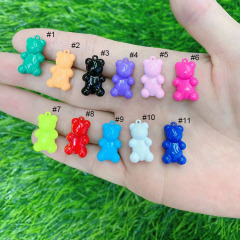 JS1573 Gold Plated brass 3D vision enamel neon rainbow bear charms Pendant