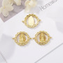 CZ8149 wholesale CZ brass Virgin Mary charms for bracelet medal jewelry accessories  copper blessed mother connector